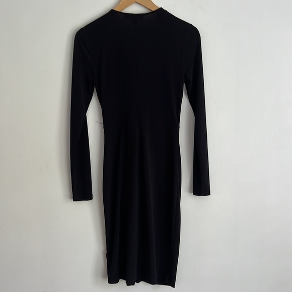 Michael, Michael Kors V-neck Midi Dress Black - Picture 4 of 4